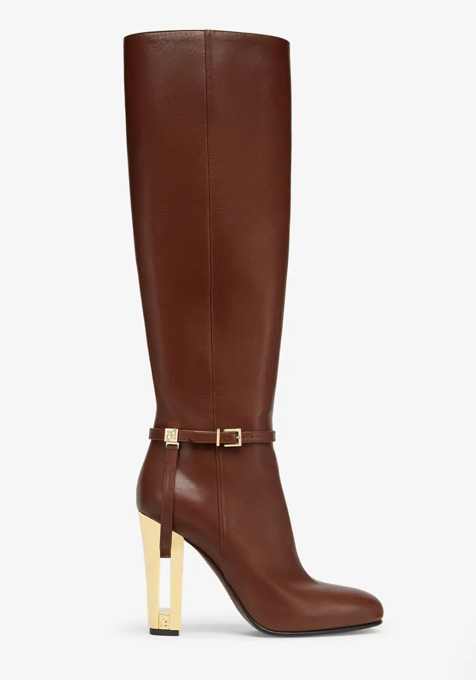 Taj Brown leather high-heeled boot - Chic by Taj