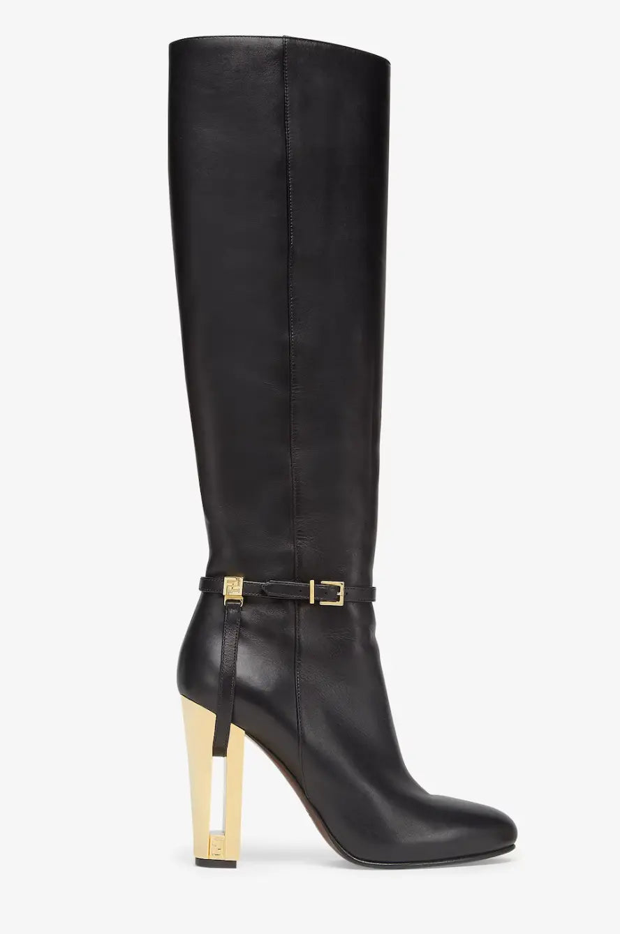 Taj Brown leather high-heeled boot - Chic by Taj