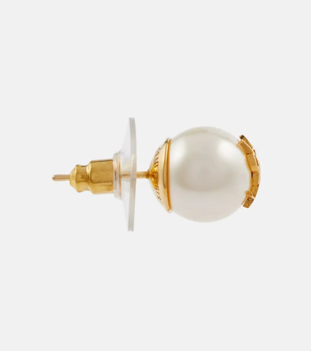 TAJ LOGO PEARL EARRING - Chic by Taj