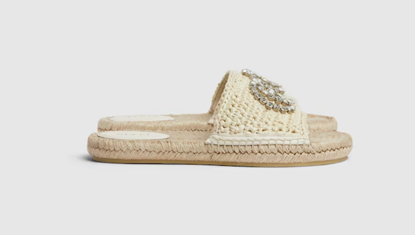 Taj viscose-effect raffia Slides Chic by Taj