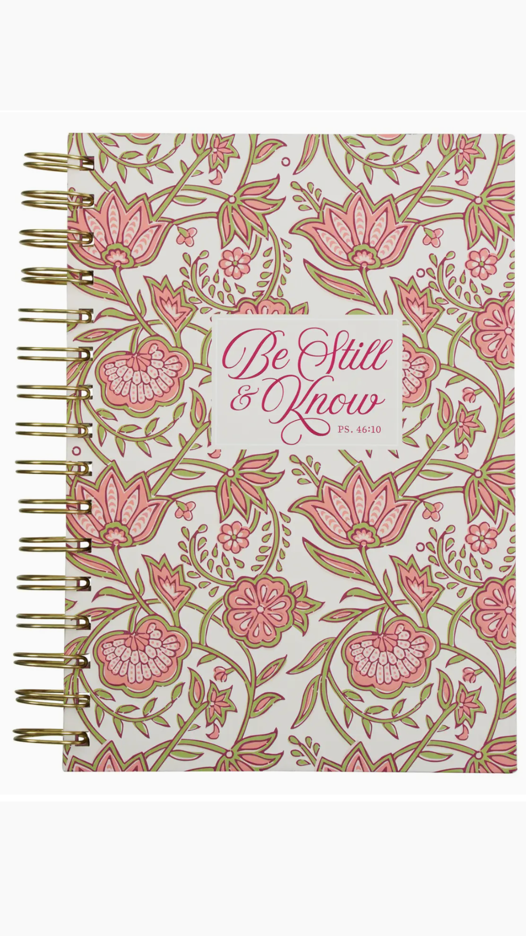 Journal Wirebound Pink Be Still & Know Ps. 46:10