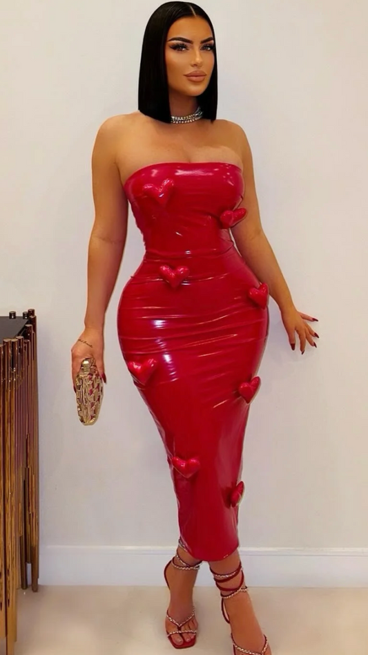 Love liquid dress (Red)