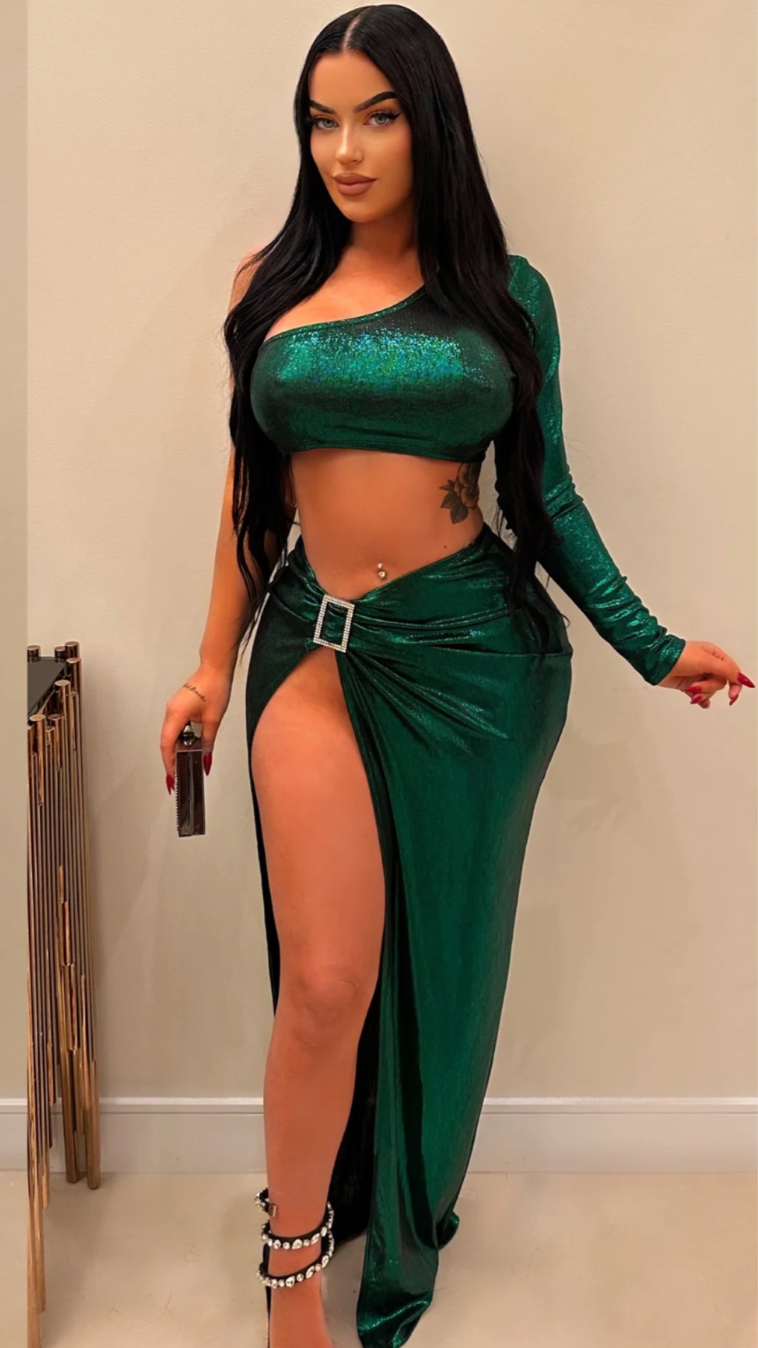 Rouge skirt set (Emerald) - Chic by Taj